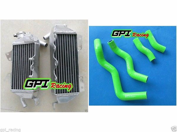 

r&l aluminum radiator +hose for klx 250 klx250 1993-1996 1994 1995 green