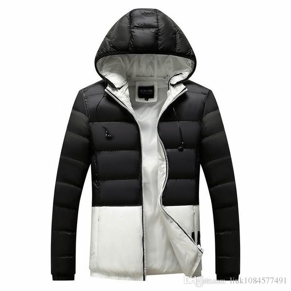 

2019 новой мода hot sale последнего design мужского пуховик пальто зима теплой хлопка одежда на открытом воздух пальто размера черного и бел, Black