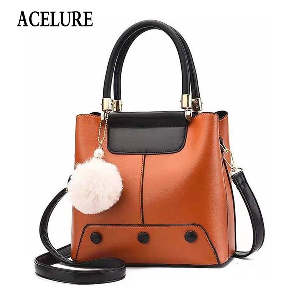 

acelure новый бренд женщины hairball украшения totes мода повседневная сумка горячая партия кошелек lady коммуникатор crossbody сумки плеча