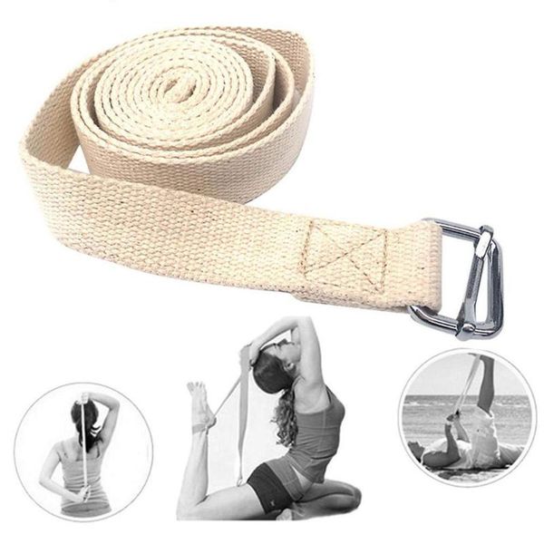 

stretch yoga strap durable pure cotton exercise straps d-ring for yoga pure buckle cotton flexibility adjustable strap give i1h4