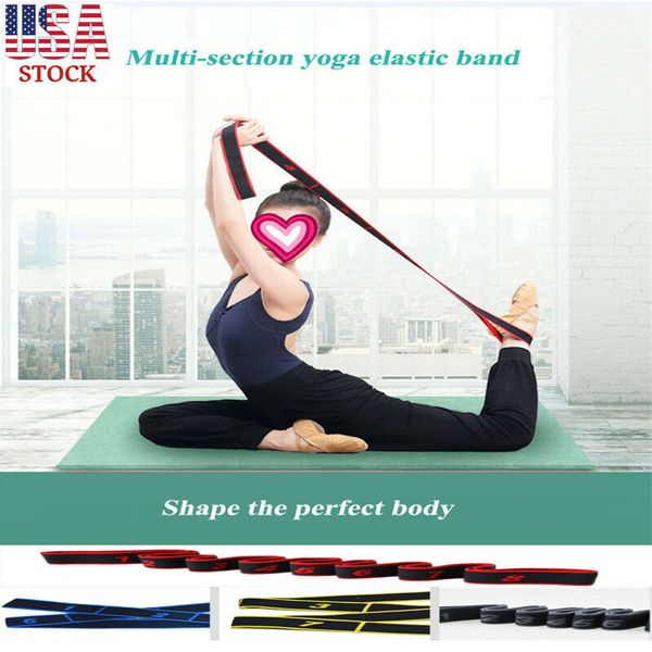 4x90cm cotton yoga resistance band loop pilates stretch strap home...