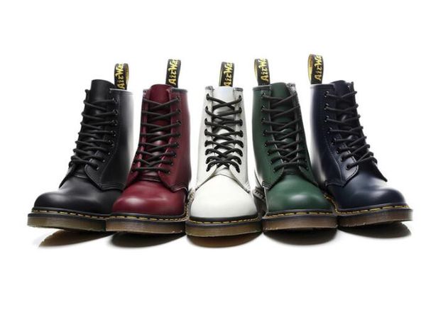 

women martin booties genuine leather ankle boots martens boots casual motorcycle shoes winter warm fur couple shoes zapatos botas mujer, Black