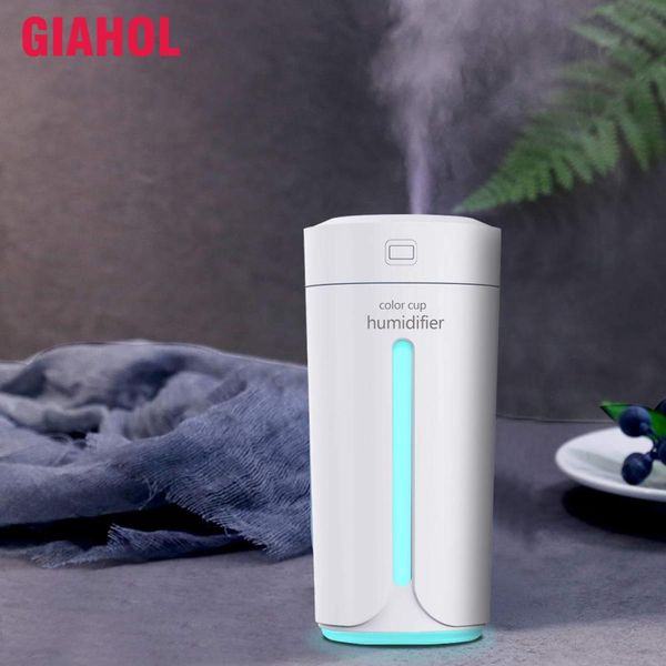 

230ml creative air humidifier usb ultrasonic humidifier mini aroma diffuser air purifier with led lights humidificador color cup