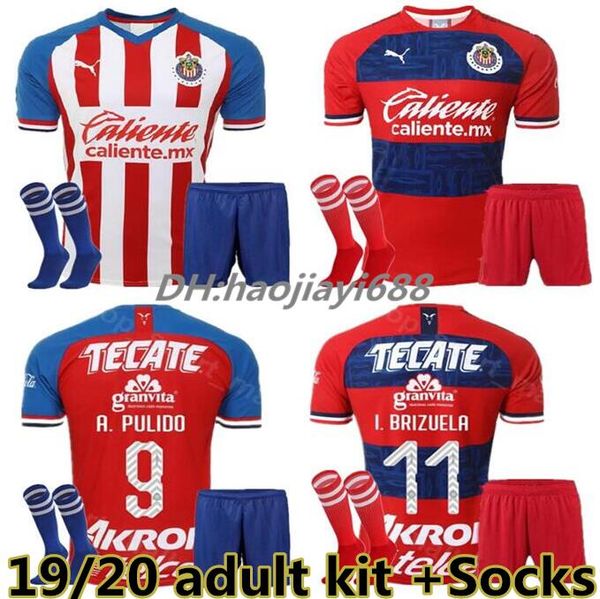 

взѬолй комплек + ноки 19 20 chivas de guadalajara домание ђболне майки a. pulido o. pineda mexico, Black;yellow