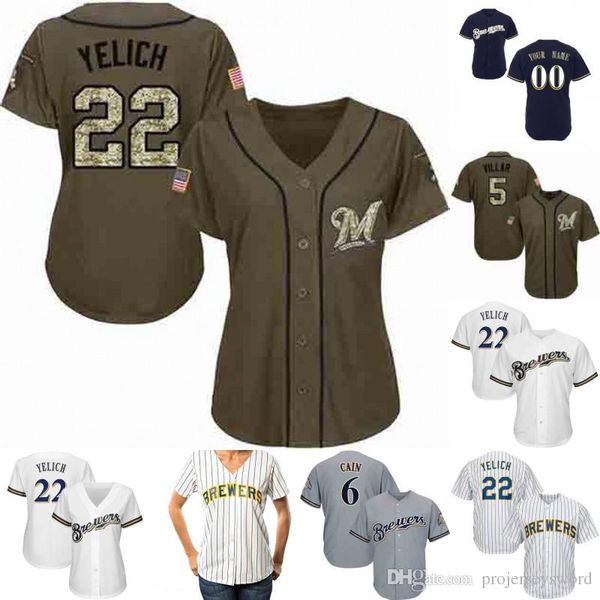 

Lady & Youth Milwaukee 6 Lorenzo Cain 22 Christian Yelich 16 Ben Gamel 71 Josh Hader 24 Ben Oglivie 7 Eric Thames Brewers Baseball Jerseys