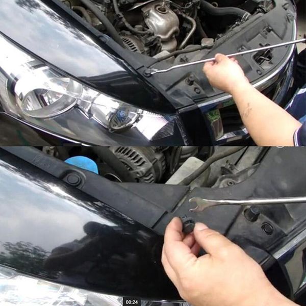 

100шт / комплект черного смешанного пластика автомобиль кнопочного pin rivet клип бампер панель дверь фиксатор крепежи клип комплект аксессу