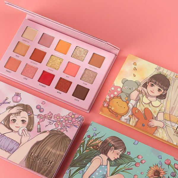 

imagic 15 color nude matte eyeshadow pearlescent shimmer powder the shadows waterproof palette of shadows girls cosmetics tslm1