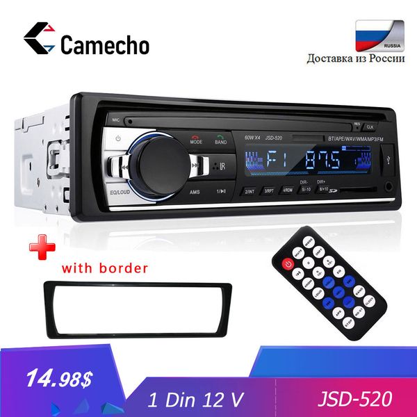 

camecho bluetooth jsd 520 автомобильный радиоприемник стерео mp3-плеер беспроводной аудио адаптер aux-in fm u воспроизведение диска 1 din с