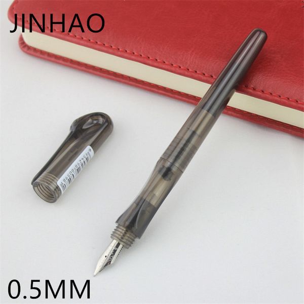 

jinhao прозрачных черных перьевых ручек высокого качество nib ink pen бизнес офис высокого конец студент подарки перо pen