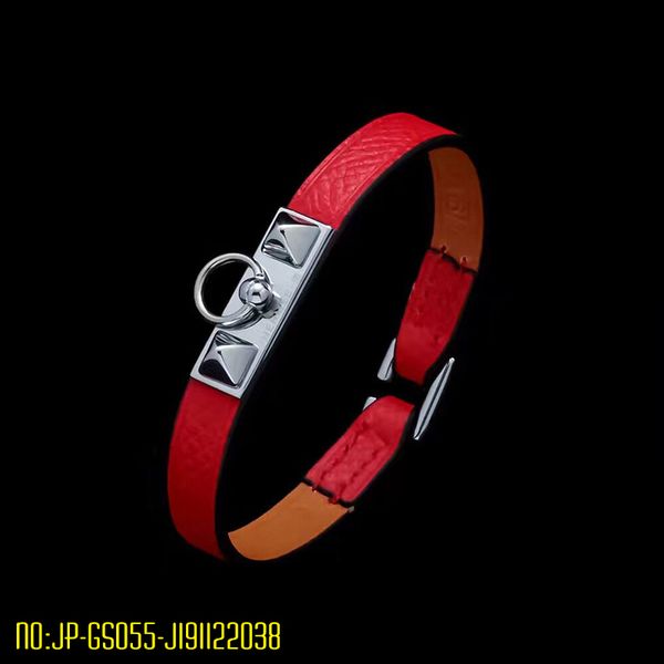 

new bracelet for women stainless steel real leather bangles fashion h classic bracelets silver bangle designer brands jewelry for women, Black