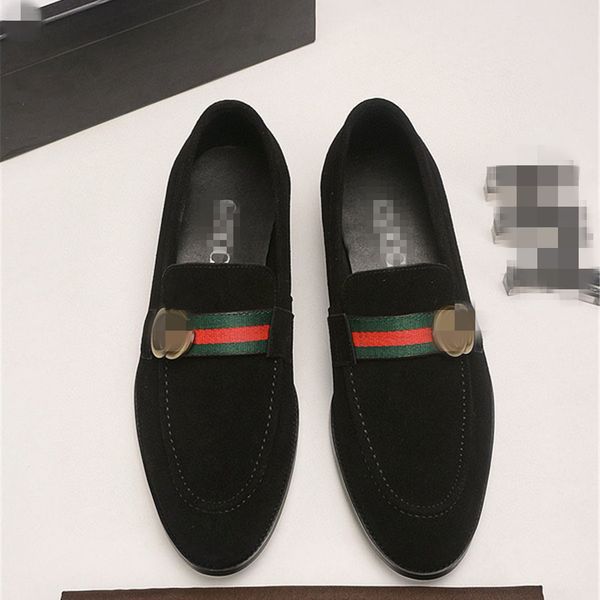 

new flat leather shoes fashion mens loafers dress shoes slip on casual new pointed toe shoes eur size38-44, Black