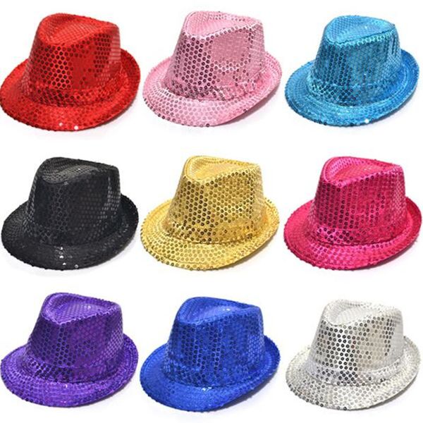 

boy men woman hat sequin jazz hats haloween party wedding cap