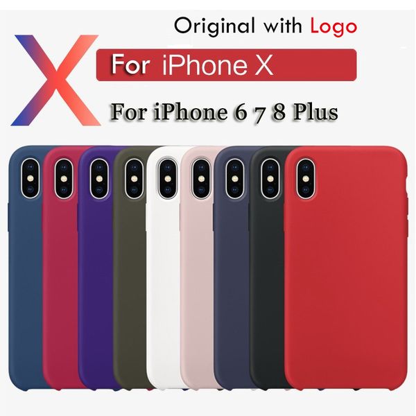

Оригинал с логотипом силиконовый чехол для iPhone XR XS MAX 7 8 плюс 6 6 плюс телефон силиконовая крышка для Apple, розничная коробка