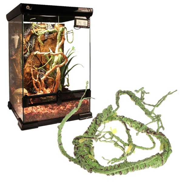 

искусственный rattan reptile box case украшения ящерица зеленых растений джунглей обитания рептилий и сад