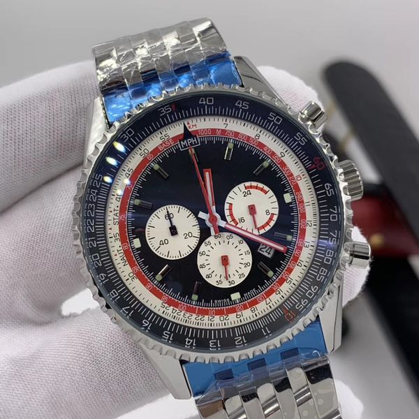 

quartz brietling wholesale watch chronograph 1884 watches navitimer stainless hardlex wristwatches with bracelet steel men gmgjg, Slivery;brown