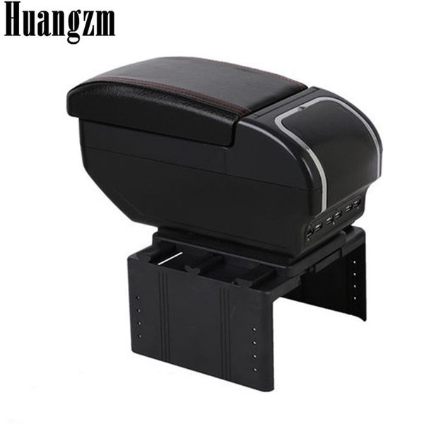 

general armrest box pu leather car-styling central store content universal armrest box with cup holder products accessories