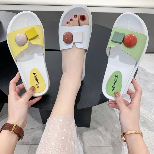 

slippers casual shoes med slides platform loafers slipers women summer woman rubber 2020 flat beach fashion pu, Black