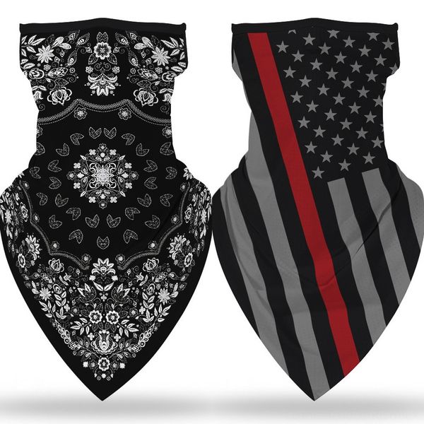 

jrebw filters mask with protection thin summer breathable silk scarf outdoor bandana neck gaiter face cover scarf neck 3 sunscreen, Black
