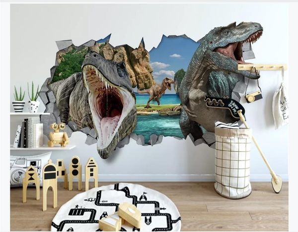 

custom p wallpaper for walls modern minimalist 3d wall dinosaur children's room background wall mural creative wall paper 3d