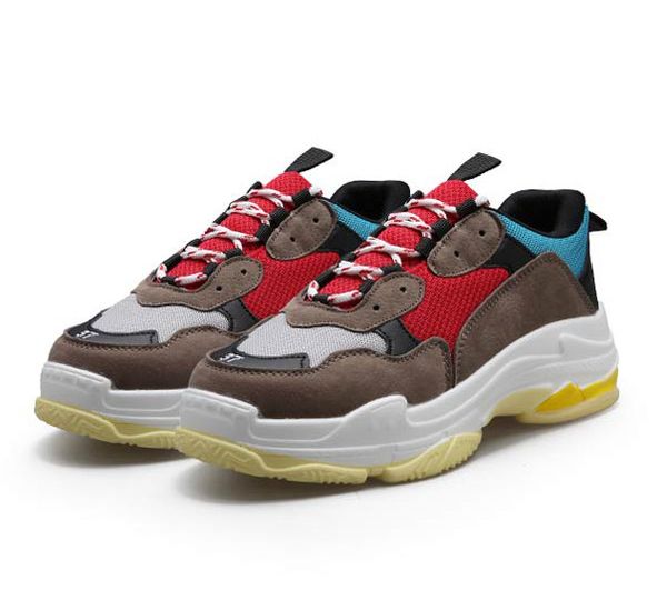 

2019 новая мода париж повседневная обувь 17fw triple-s папа для мужской женщины бежевый черный ceahp спорт конструктор тройной s размер обув, Black