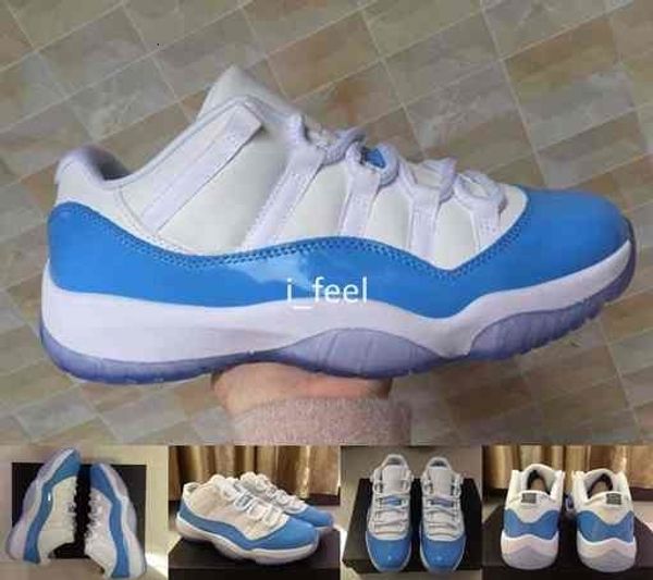 

low unc white university blue 11 xi mens basketball shoes 11s north carolina sport basket ball sneakers size 8-13