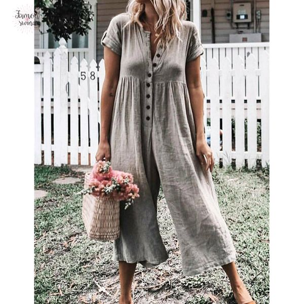 

womens jumpsuit short sleeve ladies jumpsuits elegant playsuit casual womens rompers jumpsuit summer loose rompers trousers, Black;white