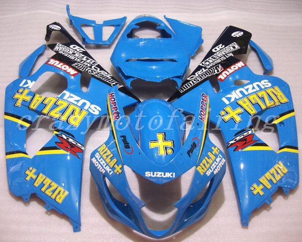 

4 gifts new style abs motor fairings kits fit for suzuki gsxr600 750 600 750 k4 2004 2005 04 05 bodywork set custom nice blue