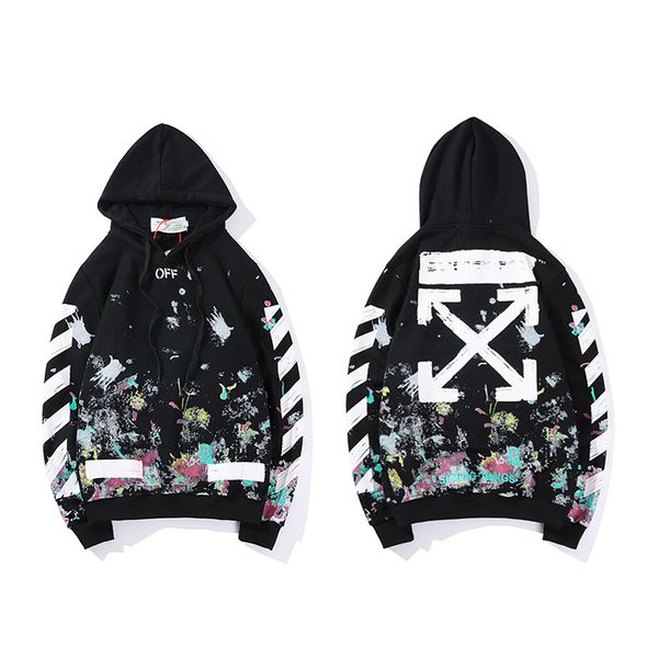 

2019 new pring and autumn men and women with the trend of graffiti pattern printing couple long leeved weater per onality movement