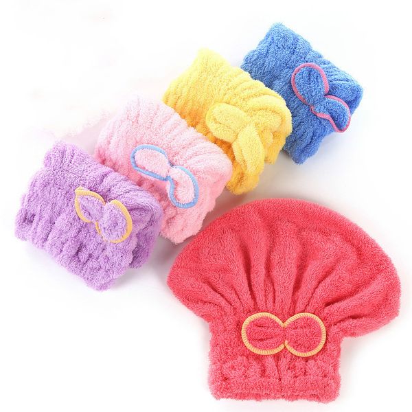 

коралловые бархат dry hair cap увеличить утолщение лук принцессы hat плюшевые быстросохнущие абсорбент шапочка для душа для ванной главная р