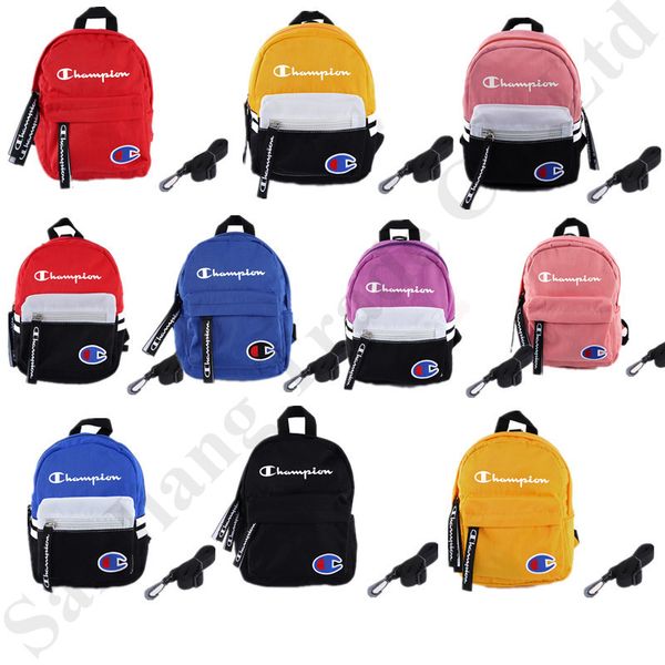 

champion letter anti-lost backpack kids shoulder bags kindergarten student children school bag sports outdoor travel storage rucksack c72505