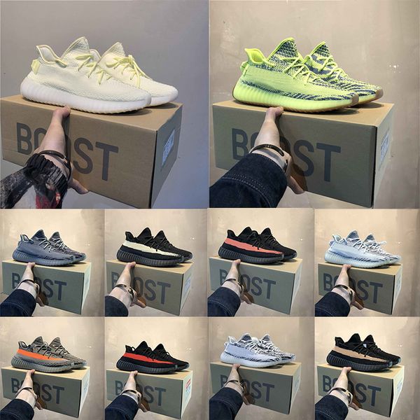 

with box and socks classical colour matching beluga 2.0 butter cream semi frozen yellow kanye west men women running shoes designer shoes