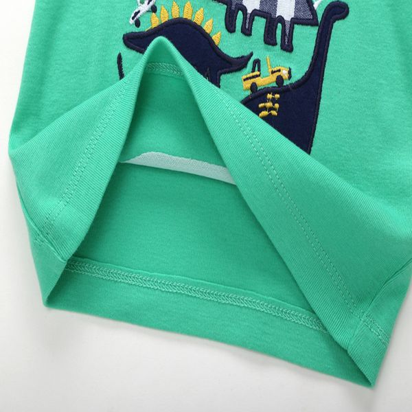 

baby boy summer clothes set short sleeve dinosaur print t shirt +bodysuit+shorts newborn outfit 2019 new born clothing suit, White