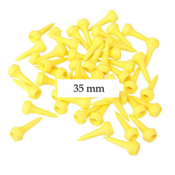 

50pcs white plastic golf tees 35mm durable rubber cushion golf tee golf accessories (1 3/8 inch) ydrnw