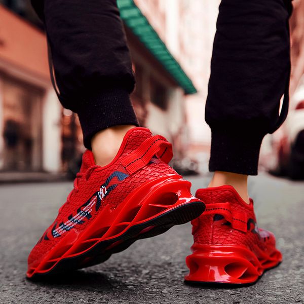 

мужская обувь кроссовки мужские дышащий air mesh кроссовки скольжения на лето non-кожа повседневный легкий носок лезвия нижней, Black