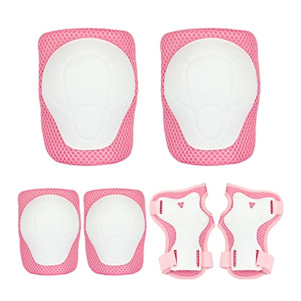 

6pcs/set children durable adjustable breathable knee arm hand leg protective guard for outdoor skating sportswear accessories, Black