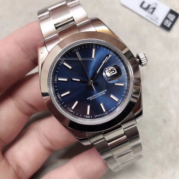 

sale 41mm datejust watches men mechanical automatic watch reloj business fashion steel clasp stainless steel mens watch, Slivery;brown