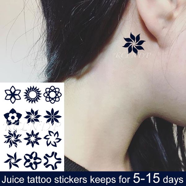 

waterproof temporary juice tattoo sticker creative small flower pattern tatto flash tatoo fake tattoos art for men women