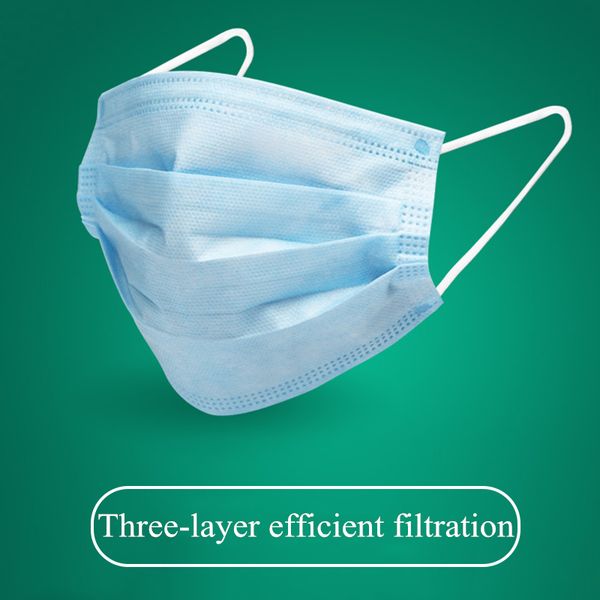 

dhl spot fast delivery disposable mask / ffp2 50 pack masks 3 layers dust weaving elastic ear hanging salon masks