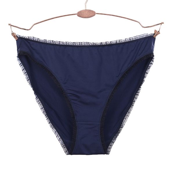 

women's smooth brief high cut panties navy blue tanga underwear women, Black;pink
