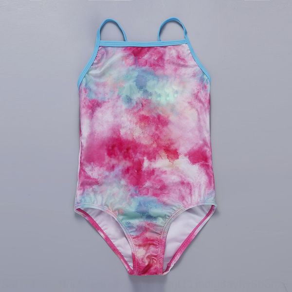 

ln3tj new children's double-layer girl's fresh new colorful children's one-piece swimsuit double-layer colorful girl's o, White;black