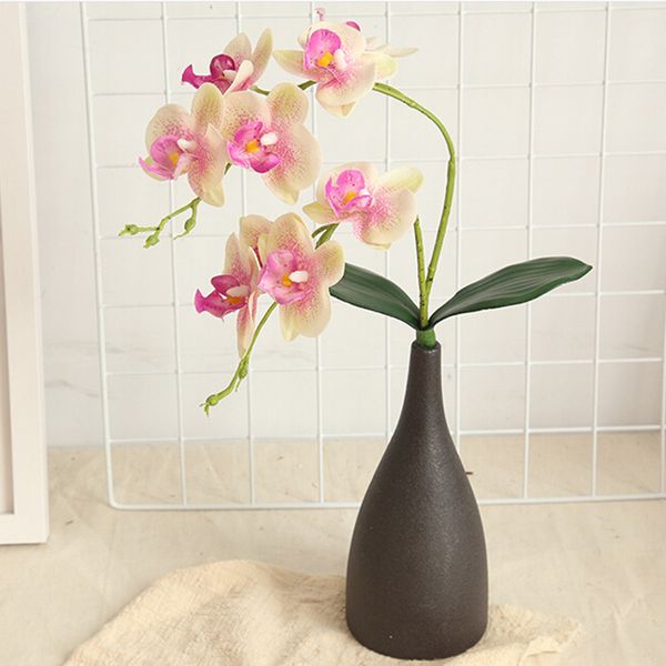 

new silk flower butterfly orchid artificial plant pot home floral decor