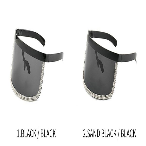 

кристалл негабаритных щит козырьке sunglass 2019 урожай ретро щит visor солнцезащитные очки женщины мужчины 2019 крупногабаритные ветрозащит, White;black