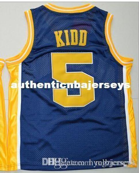 

men # 5 jason kidd college throwbacks s custom any size and name embroidery jerseys, Black;blue