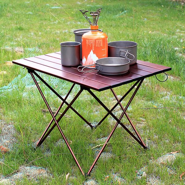 

portable foldable camping table folding table desk camping outdoor picnic 6061 aluminium alloy ultra-light outdoor furniture