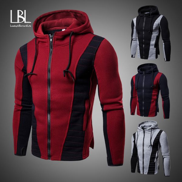 

hoodies men 2019 autumn fashion tracksuit sweatshirt men's winter warm collar cap long sleeves pullover hoody sports sweatshirts, Black