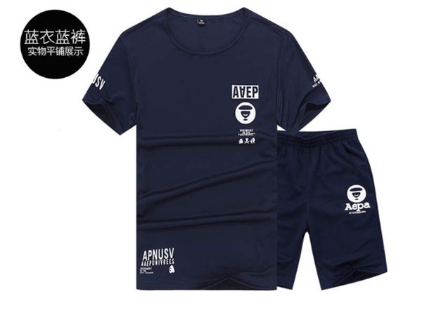 

женщины дизайнерская tracksuit футболки + шорты лето бренд костюмы joggers роскошные костюмы футболки дышащий тройники printed2, Gray