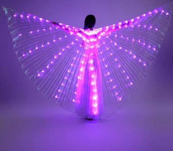 

new wings sticks led isis with adjustable belly dance lamp props 360 degrees accessories children open 360 angle led wing