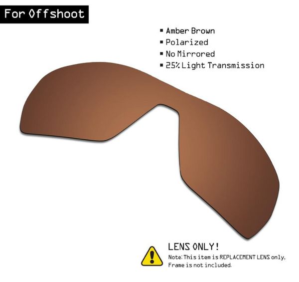 

smartvlt polarized sunglasses replacement lenses for offshoot - amber brown