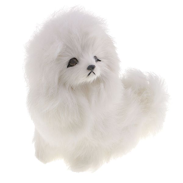 

miniature poodle puppy dog lawn statue sculpture model for patio courtyard