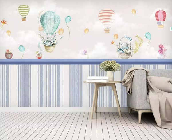 

self-adhesive] 3d carried by air balloon 18462 wall paper mural wall print decal murals